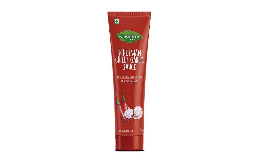 Wingreens Farms Schezwan Chilli Garlic Sauce    Pack  130 grams